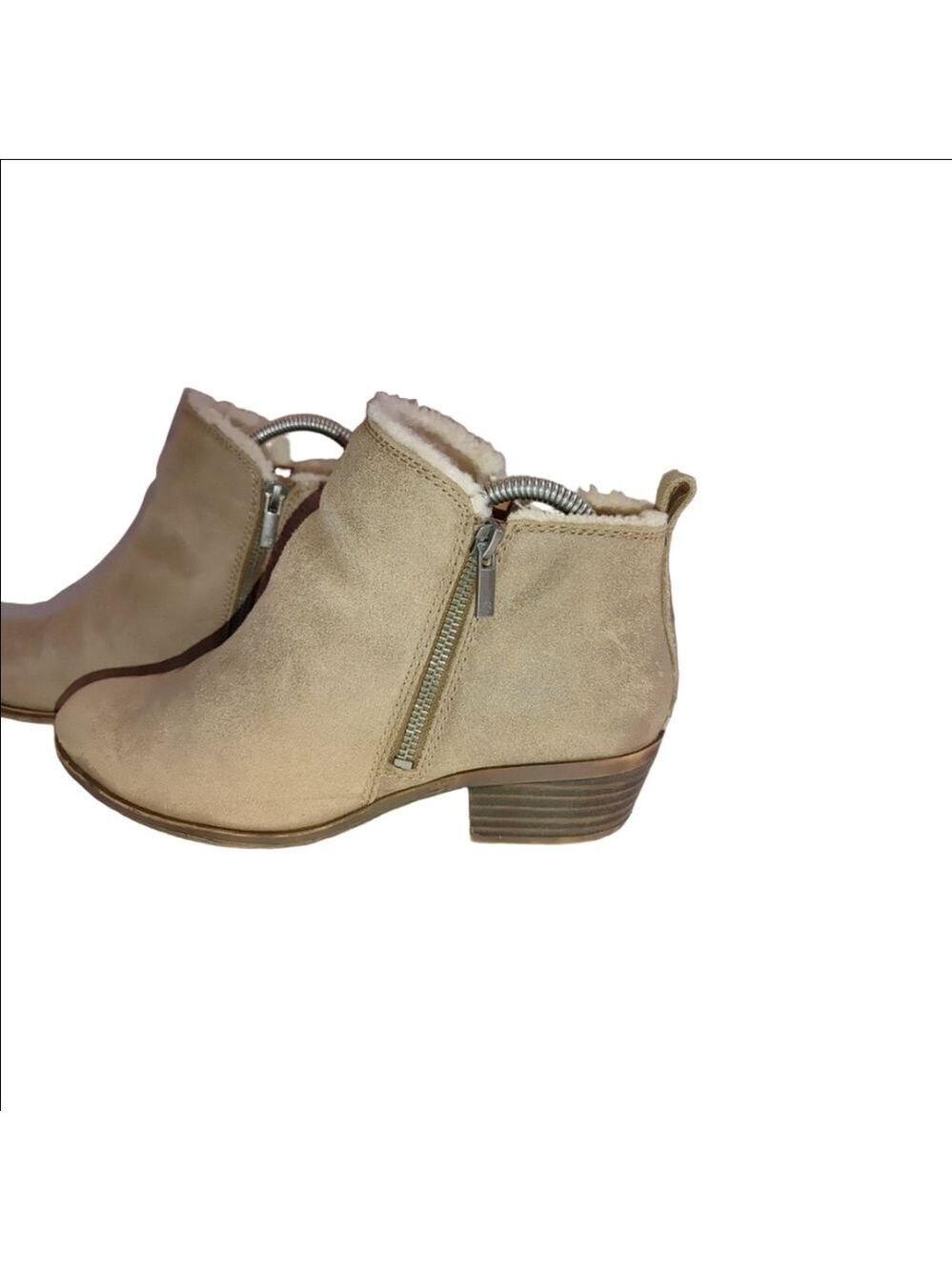 Lucky Brand Basel Suede Shearling Shear Sherpa Booties Size 9M